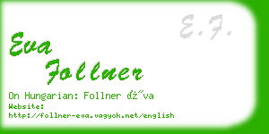eva follner business card